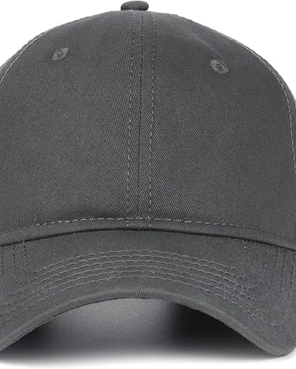 Zylioo XL XXL Oversize Baseball Cap, 100% Cotton Adjustable Dad Hat for Big Heads 23.5"-25.5", Soft Crown Large Size Cap