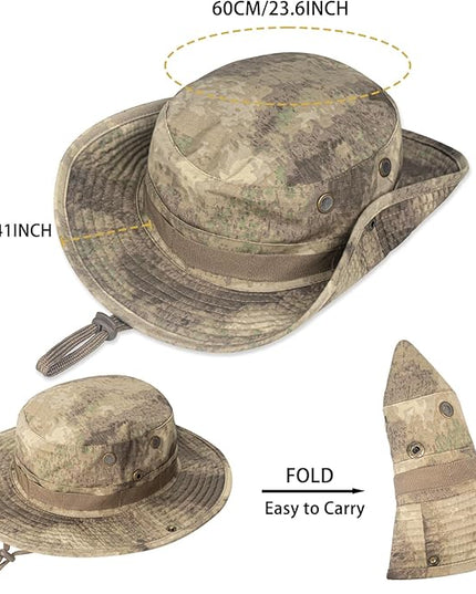 Sun Hats for Men Women Boonie Hat UPF 50+ Bucket Hat Wide Brim UV Protection Fishing Hiking Safari Outdoor Hats