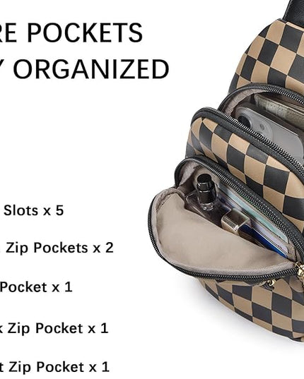 BOSTANTEN Small Sling Bag for Women Leather Crossbody Bags Fanny Pack Chest Bag for Travel