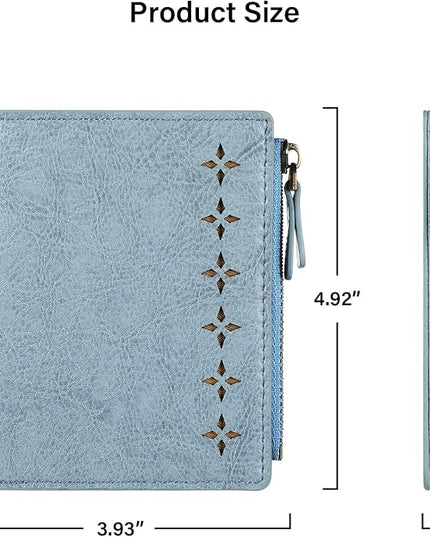 Lavemi Ultra Thin Small Compact Leather Womens Girls Wallets RFID Blocking Credit Card Holder for Women