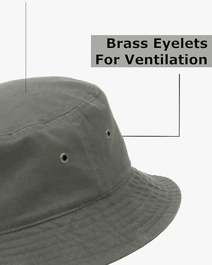 Utmost Bucket Hat 100% Cotton & Denim Lightweight Packable Outdoor Summer Beach Fishing Sun Hat