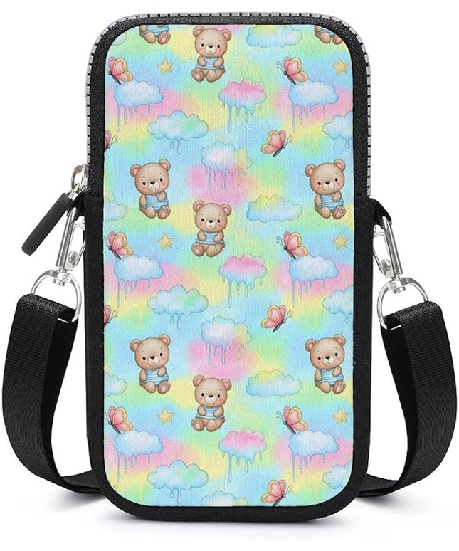 Unisex Small Crossbody Bags, Women Men Portable Adjustable Crossbody Phone Wallet Pouch