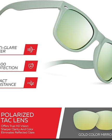 Retro Rewind Polarized Sunglasses for Men and Women - UV Protection Classic Sun Glasses