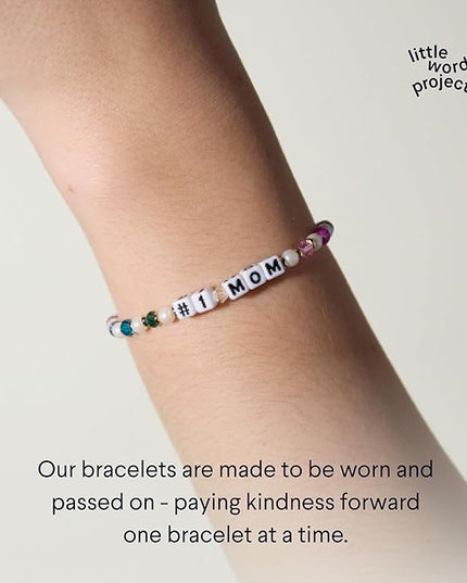 Little Words Project Mother's Day Gifts, The Original Word Bracelet, Made with Colorful Beads and Plated Brass Hardware, Handcrafted Design & Positive Message