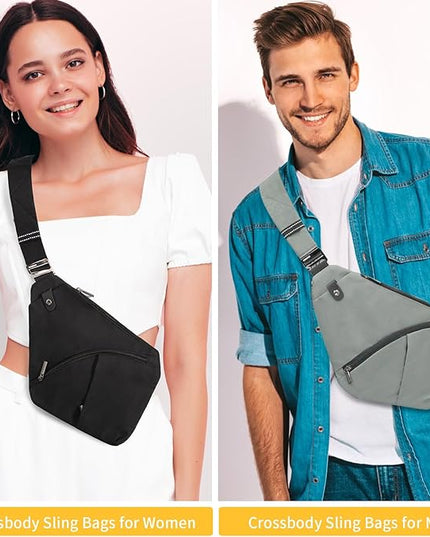 Travel Sling Bag with RFID Pocket, Anti Theft Crossbody Bag for Women Men Casual Chest Outdoor Shoulder Hiking Bag