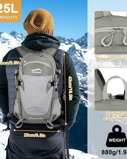 OLEMA Hiking Backpack, 25L Lightweight Travel Backpacks,Camping Daypack for Outdoor Sports,Lightweight Travel Camping Backpack for Men Women