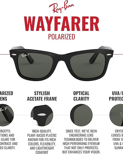 RB2140 Original Wayfarer Polarized Square Sunglasses