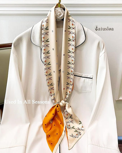 Purse Scarf For Handbags Head Scarves For Women's Hair Bags Scarfs Long Skinny Scarves Fashion Silky