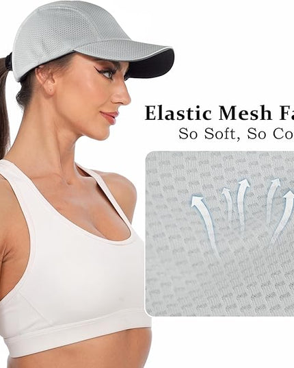 GADIEMKENSD Women's Race Day Running Cap Performance Mesh Hat - Excellent Ventilation, Lightweight, Reflective Safety