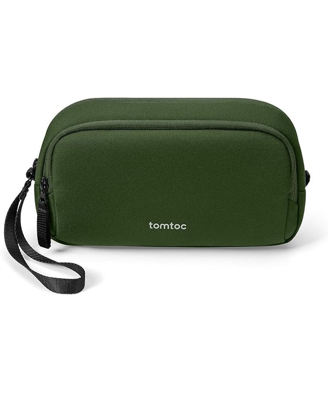 tomtoc Electronic Organizer Travel Case, Water Resistant Dual Compartment Tech Pouch Cable Organization Storage Bag for Charger, Cord, Phone, Hard Drive, Power Bank, Accessories Travel Essentials