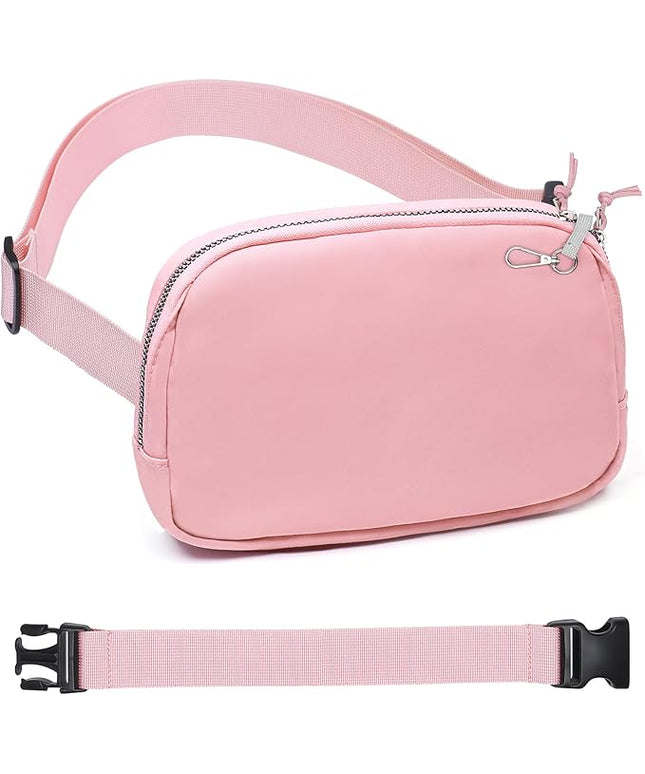 Mini Belt Bag for Women, RFID Small Fanny Pack, Womens Fashion Waist Packs with Extender Strap, Crossbody Bum Bags
