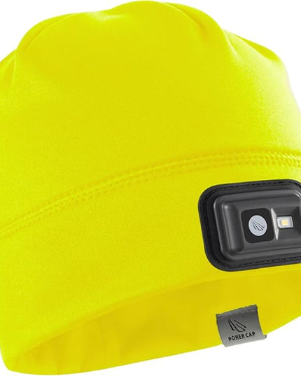 POWERCAP LED Hat Light 150 Lumens Rechargeable Fleece Beanie with Bright Built-in Headlamp Waterproof LED Warm One Size Cap