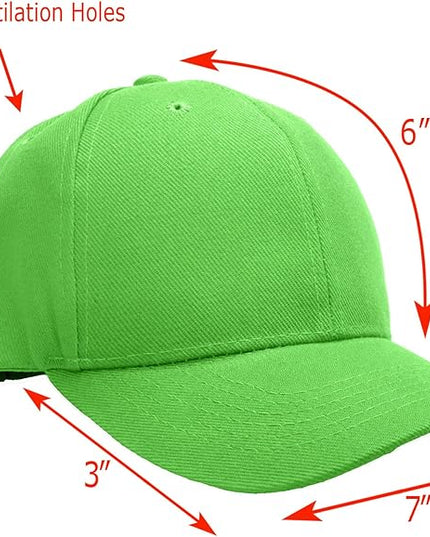 Falari Wholesale Bulk Lot 12-Pack Baseball Cap Adjustable Size Plain Blank Solid Color