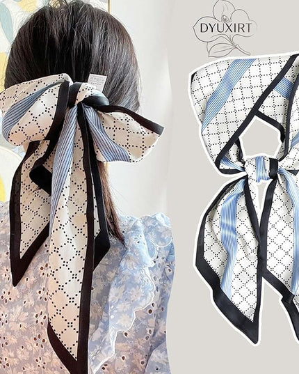 Head Scarf Purse Handle Neck Satin Hair Scarfs For Bag Lightweight Silky Long Thin Women's Fashion Scarves 59 * 5.9”