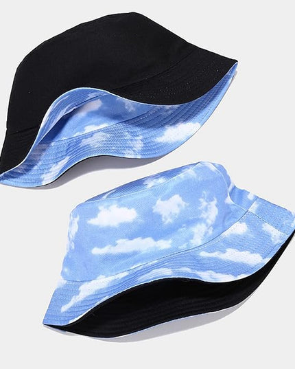 Mashiaoyi Unisex Print Double-Side-Wear Reversible Bucket Hat