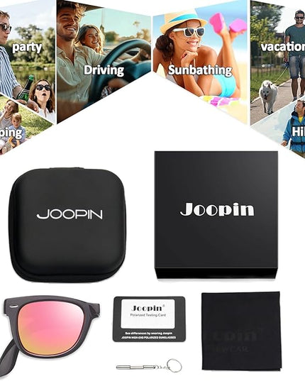 Joopin Square Sunglasses Polarized UV Protection Trendy Designer Sun Glasses Men Women
