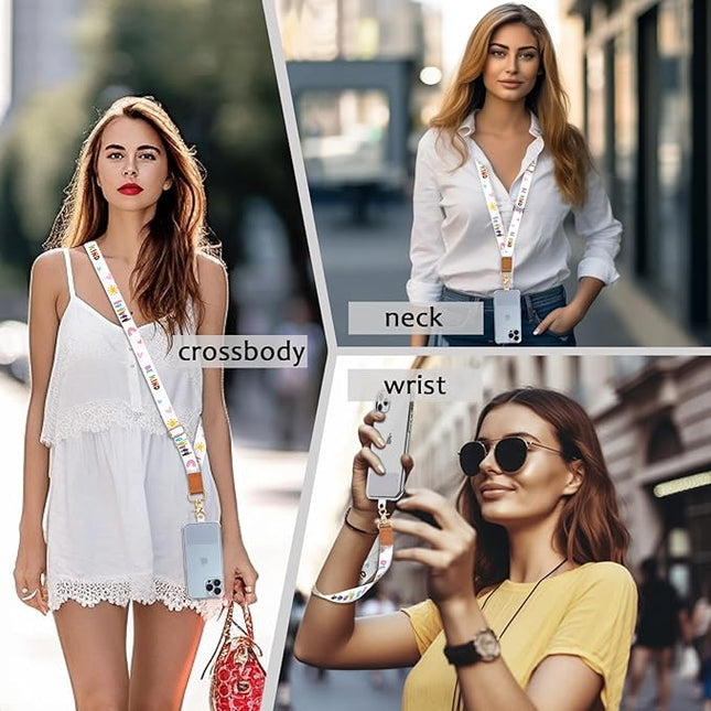 Phone Lanyard Crossbody with Wrist Strap, Be Kind Cell Phone Lanyards for around the Neck Wristlet Adjustable Strap Cute for Keys Case ID Badges Accessories