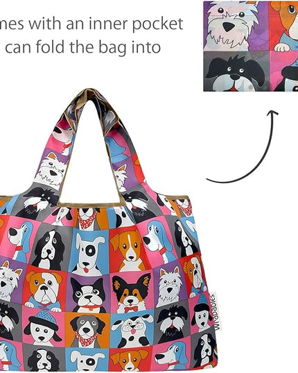 allydrew Large Foldable Tote Nylon Reusable Grocery Bags