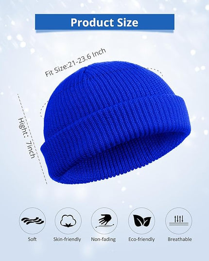 SATINIOR Trawler Beanie Watch Hat Roll-up Edge Skullcap Fisherman Beanie for Women Men