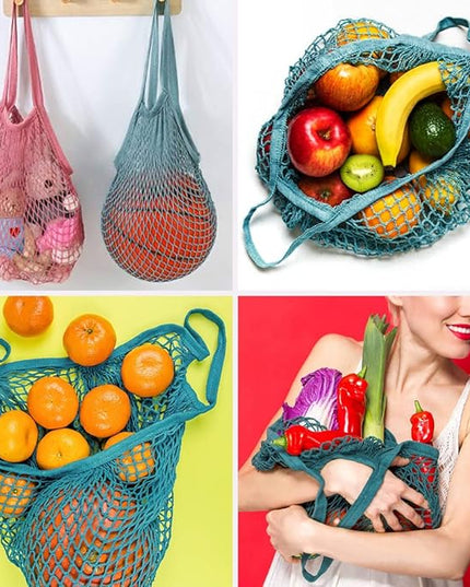 2pcs Fashion Storage Mesh Bag Reusable Fruit Mesh Bag Shopping Mesh Bag Pure Cotton Portable Mesh Bag Shopping Bag