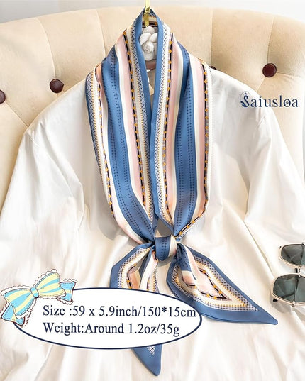 Purse Scarf For Handbags Head Scarves For Women's Hair Bags Scarfs Long Skinny Scarves Fashion Silky