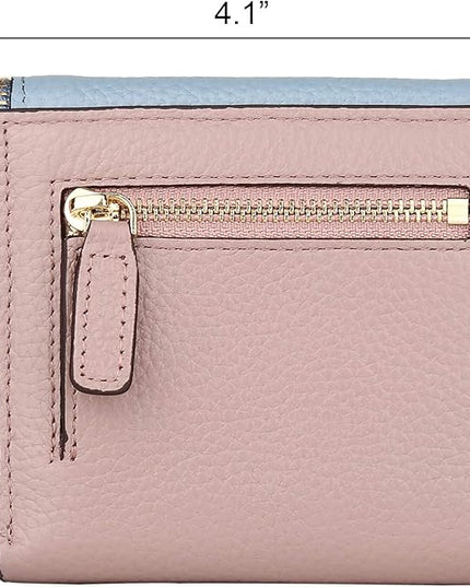 Lavemi Ultra Thin Small Compact Leather Womens Girls Wallets RFID Blocking Credit Card Holder for Women