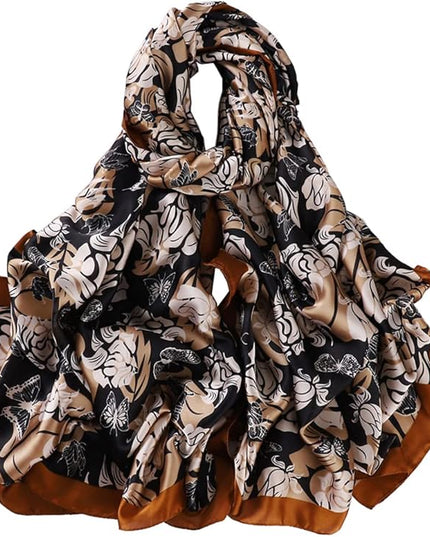 Fashion Scarves Scarf 100% Silk Feeling Scarf Silk Like Scarves Long Lightweight Sunscreen Shawls for Women