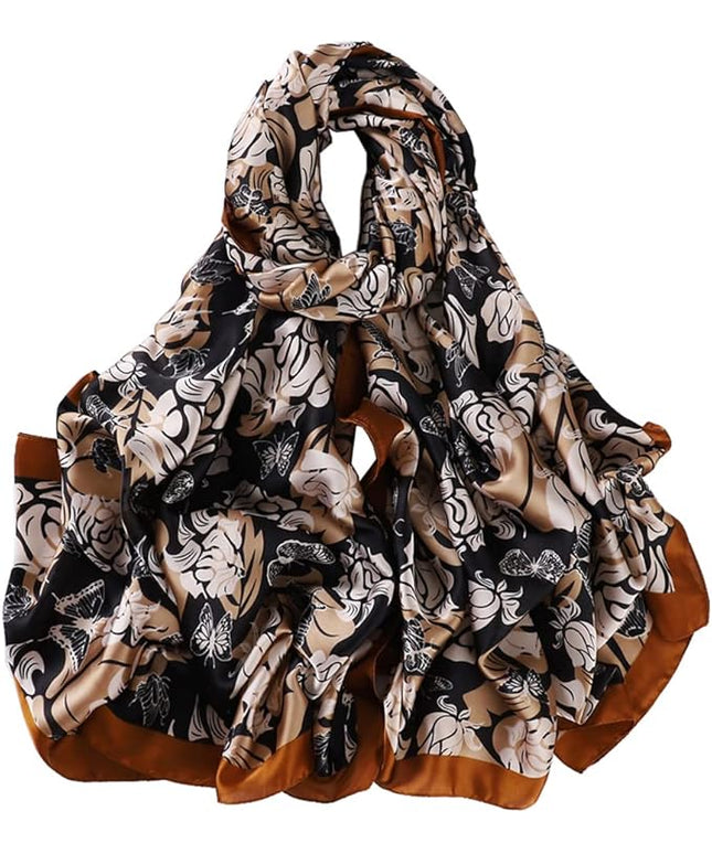 Fashion Scarves Scarf 100% Silk Feeling Scarf Silk Like Scarves Long Lightweight Sunscreen Shawls for Women