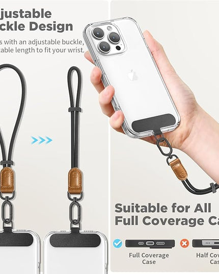 SURPHY Phone Wrist Strap, Keychain Wristlet, Phone Strap Charm with Tether Tab, Cellphone Lanyard Wrist, Key Chain for Women