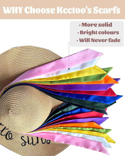 kcctoo 2/6/10Pack Scarf Bags for Women Handbag Scarfs Band Hair Neck Scarves Fashion Gifts