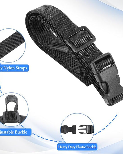4PCS Utility Straps with Buckle Luggage Strap 40" Long Quick-Release Adjustable Straps Quick Release Backpack Accessory Sleeping Bag Strap Compression for Hiking Travel Outdoor Sports