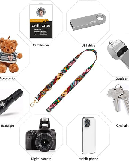 Phone Lanyards, Wrist Lanyards for Keys, Adjustable Shoulder Neck Strap,Universal Crossbody Cell Phone Lanyard for iPhone Case ID Badges,Card Holder, Car Key, and Most Smartphones (Colorful)