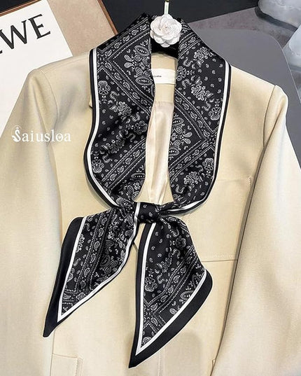 Purse Scarf For Handbags Head Scarves For Women's Hair Bags Scarfs Long Skinny Scarves Fashion Silky