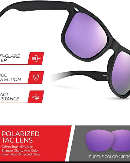 Retro Rewind Polarized Sunglasses for Men and Women - UV Protection Classic Sun Glasses