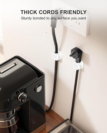 Picozon 12 Pack Magnetic Cable Clip Organizer Cord Holder, Picozon Adhesive Cable Management, Wire Phone USB Charger Cable Holder Keeper Organizer for Car, Office Home Desktop, Wall, Night Table