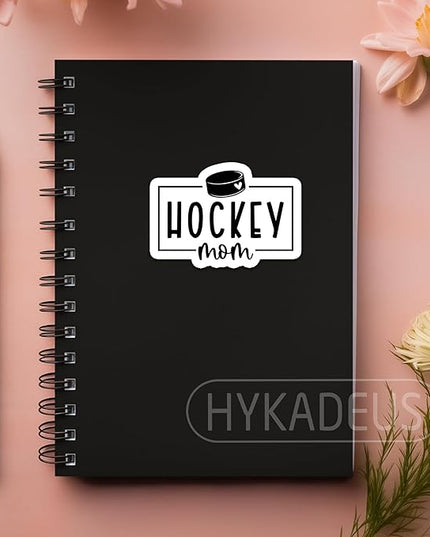 (3PCS) Hockey Mom Stickers – Waterproof Vinyl Decals for Water Bottle, Car, Tumbler, Phone Case, Scrapbook, Laptop– Cute Hockey Mom Gift for Moms, Mamas & Grandmas – Size 3" x 2.1"