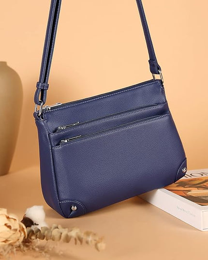 WESTBRONCO Crossbody Bags for Women, Medium Size Shoulder Handbags, Satchel Purse with Multi Zipper Pocket