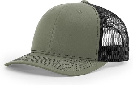 Richardson 112 Trucker Hat - Premium Adjustable Snapback Hat - Structured Six Panel Richardson Blank Caps