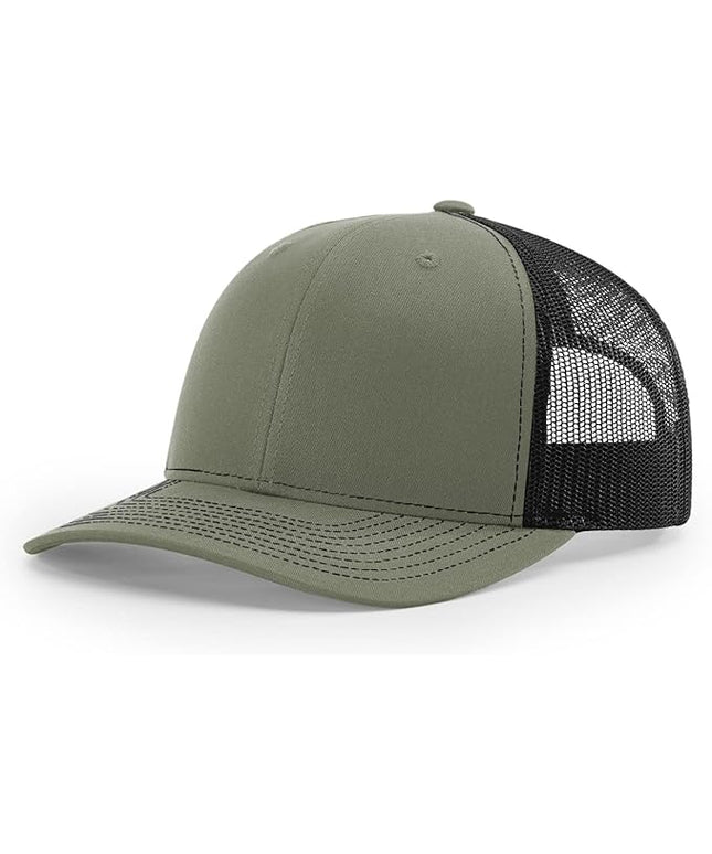Richardson 112 Trucker Hat - Premium Adjustable Snapback Hat - Structured Six Panel Richardson Blank Caps