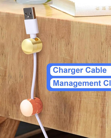 3 Sets Charger Holders for Cords, Adjustable Cable Anchor Holders, Adhesive Metal Cord Clips, Cable Management Wire Organizers for Desk, Office, Nightstand - Gold, Red Bronze, Rose Gold