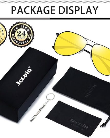 Joopin Polarized Metal Aviation Sunglasses Men, Classic Military Sun Glasses Women, Rectangle Shades UV400 Protection Costume