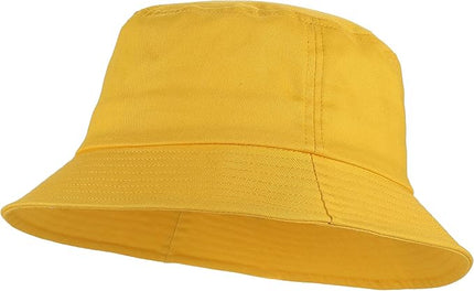 Umeepar Unisex Cotton Packable Bucket Hat Sun Hat Plain Colors for Men Women