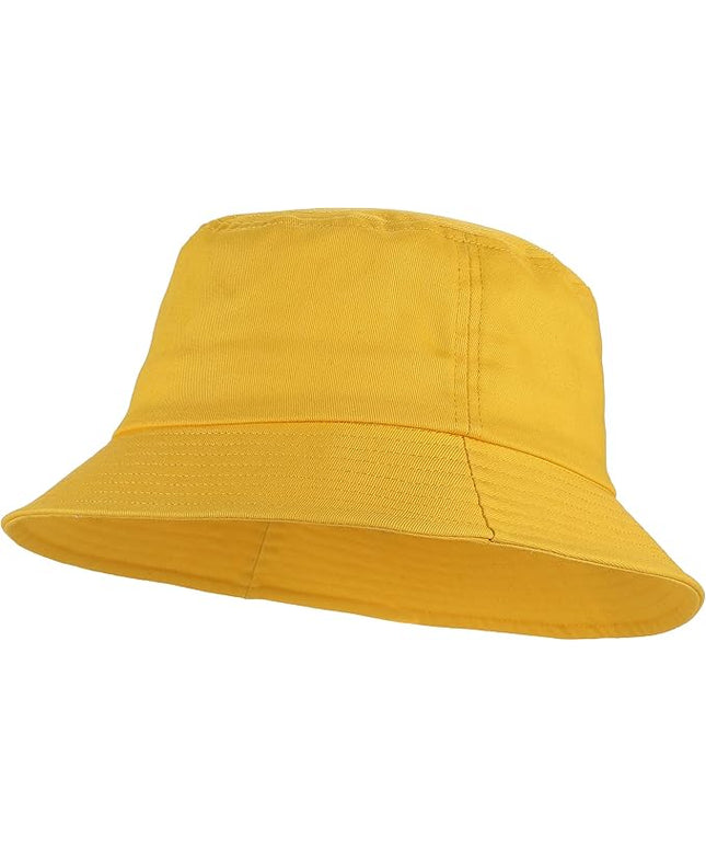 Umeepar Unisex Cotton Packable Bucket Hat Sun Hat Plain Colors for Men Women