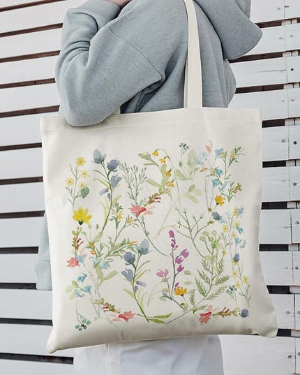 Horaldaily Canvas Tote Bag,Reusable Shoulder Tote Bag for Women Lady Casual Vacation, Shopping, Work, Gym