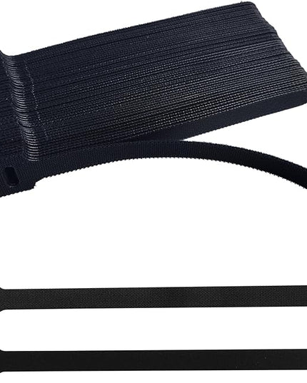 8 Inches Black Reusable Cable Ties,Multi-purpose Adjustable Cord Straps, Cable Organizer,Cord Wrap and Hook Loop Cords Management,Adjustable Cord Ties for Organizing Home, Office, Data Centers,56 PCS