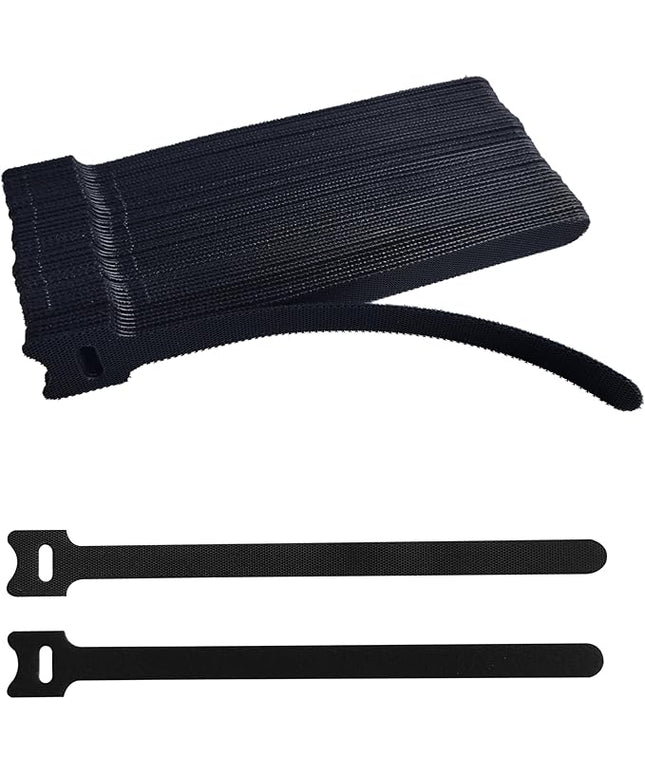 8 Inches Black Reusable Cable Ties,Multi-purpose Adjustable Cord Straps, Cable Organizer,Cord Wrap and Hook Loop Cords Management,Adjustable Cord Ties for Organizing Home, Office, Data Centers,56 PCS