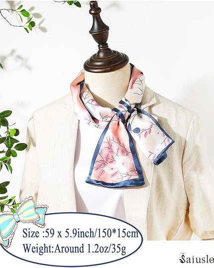Purse Scarf For Handbags Head Scarves For Women's Hair Bags Scarfs Long Skinny Scarves Fashion Silky