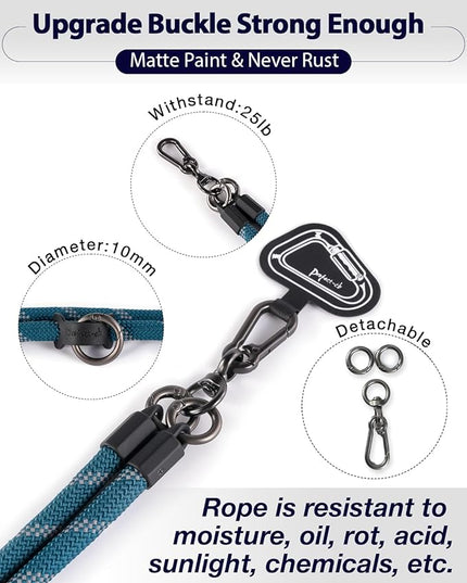project-cb Cell Phone Lanyard ×1, Tether Tab ×2, Universal Adjustable Phone Strap, Crossbody, Neck Phone Lanyard, Rope Strap