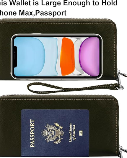 Lavemi Small Compact Women Wallet RFID Blocking Genuine Leather Bifold Purse with ID Windows