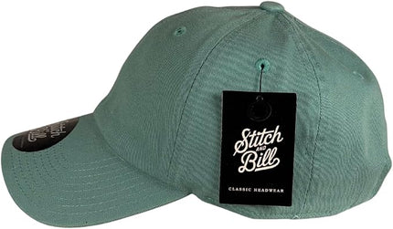 Stitch and Bill Mens Athletic Deep-Crown Baseball Cap 100% Soft Cotton Unstructured Dad Hat Outdoors Adjustable